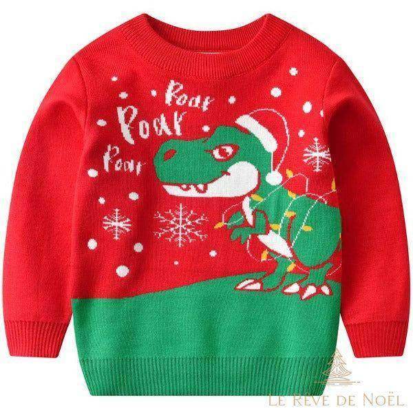 Pull de Noël enfant - Dinosaure